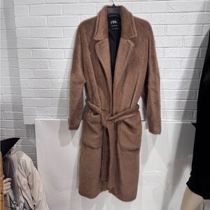Zara Tan Belted Coat
